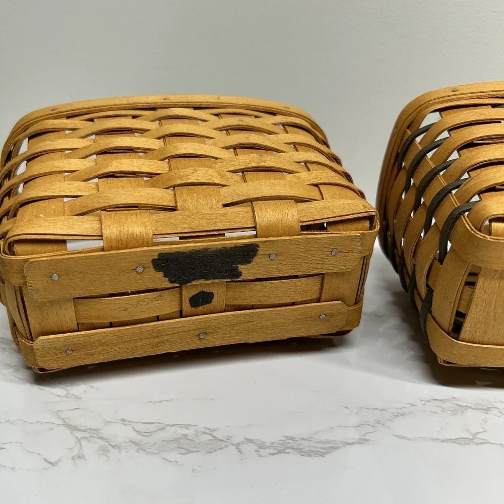 Longaberger Baskets Lot Of 3 Small